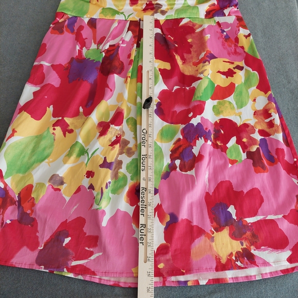 Blu Sage Floral Halter Mini Dress with Pockets Size 18W - Picture 9 of 9